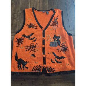 Vintage Halloween Sweater Vest XL